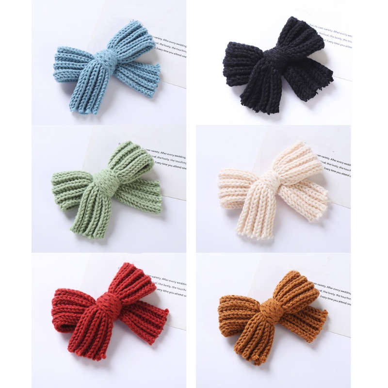 Kẹp Tóc Vải Len Kiểu Công Chúa Dễ Thương Thời Trang Mùa Đông Cho Bé Gái