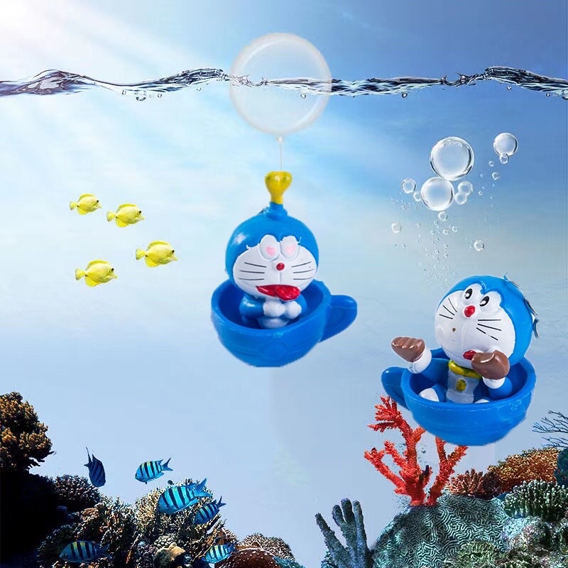 Mô Hình DOREMON Bóng Bay Trang Trí Hồ Cá Tép, Thuỷ Sinh