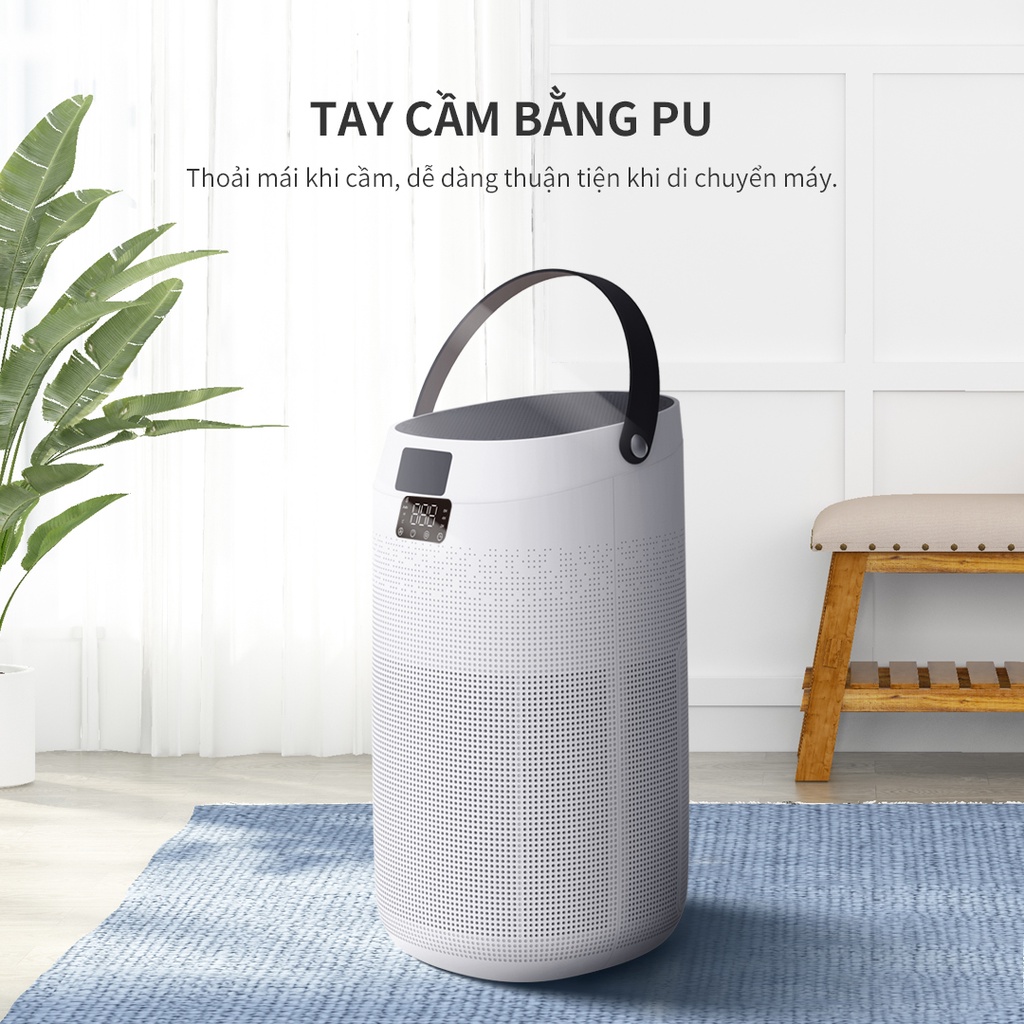 [Mã ELLOCKWL5 giảm 10% đơn 500K ] Máy lọc không khí Lock&amp;Lock Air Purifier - màu trắng - ENP124WHT