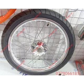 Bánh căm Exciter 135 niềng nhôm màu bạc full vỏ ruột