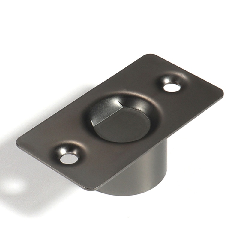 Dụng Cụ Chặn Cửa Tự Động Ẩn Bằng Thép Không Gỉ Màu Đen Siêu Mỏng