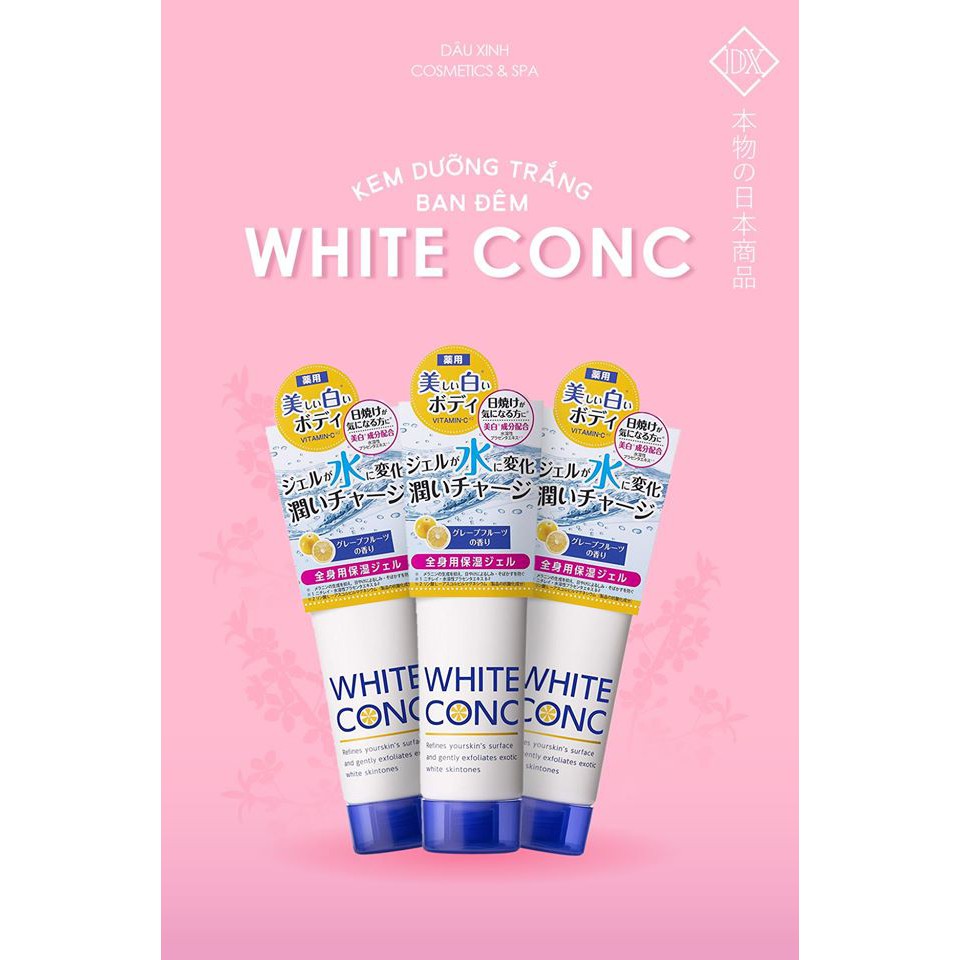 Auth Nhật🍀 Kem Dưỡng Trắng Da Ban Đêm White Conc Watery Cream 90g