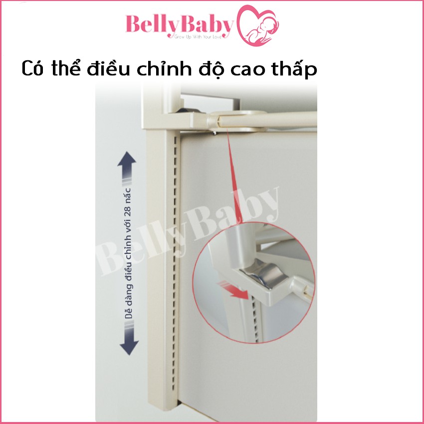 [ Thanh Chắn Giường Cao Cấp ] - Dạng Trượt Phiên Bản Nâng Cấp,[ Nâng Hạ 1 Đầu ], Kết Cấu Chống Kẹp Chân Tay Bé