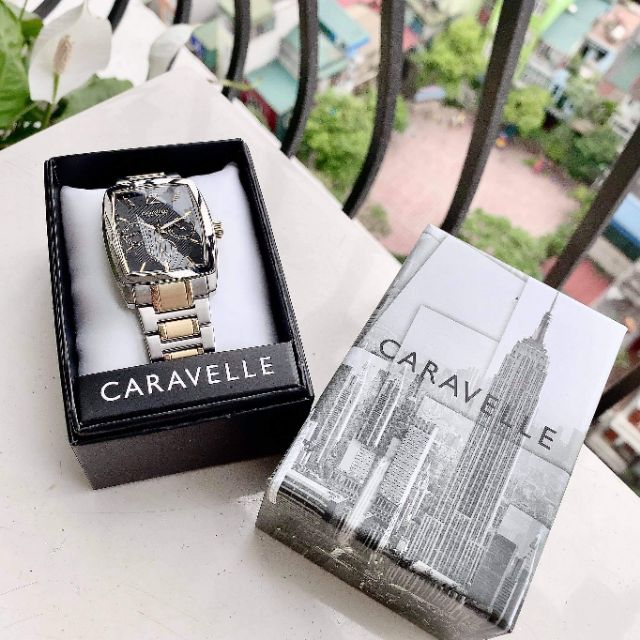 [Siêu Sale T6] Đồng hồ nam Caravelle 45C112 mặt chữ nhật