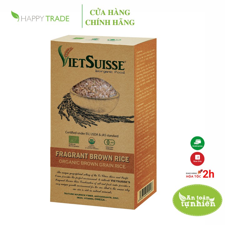 [Mã BMBAU50 giảm 7% đơn 99K] Gạo lứt hữu cơ VietSuisse hộp 1kg