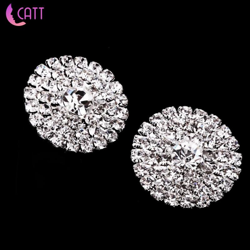Set 5 Nút Tròn 21mm Đính Đá Trang Trí Sổ Tay / Đồ Thủ Công Đa Ứng Dụng