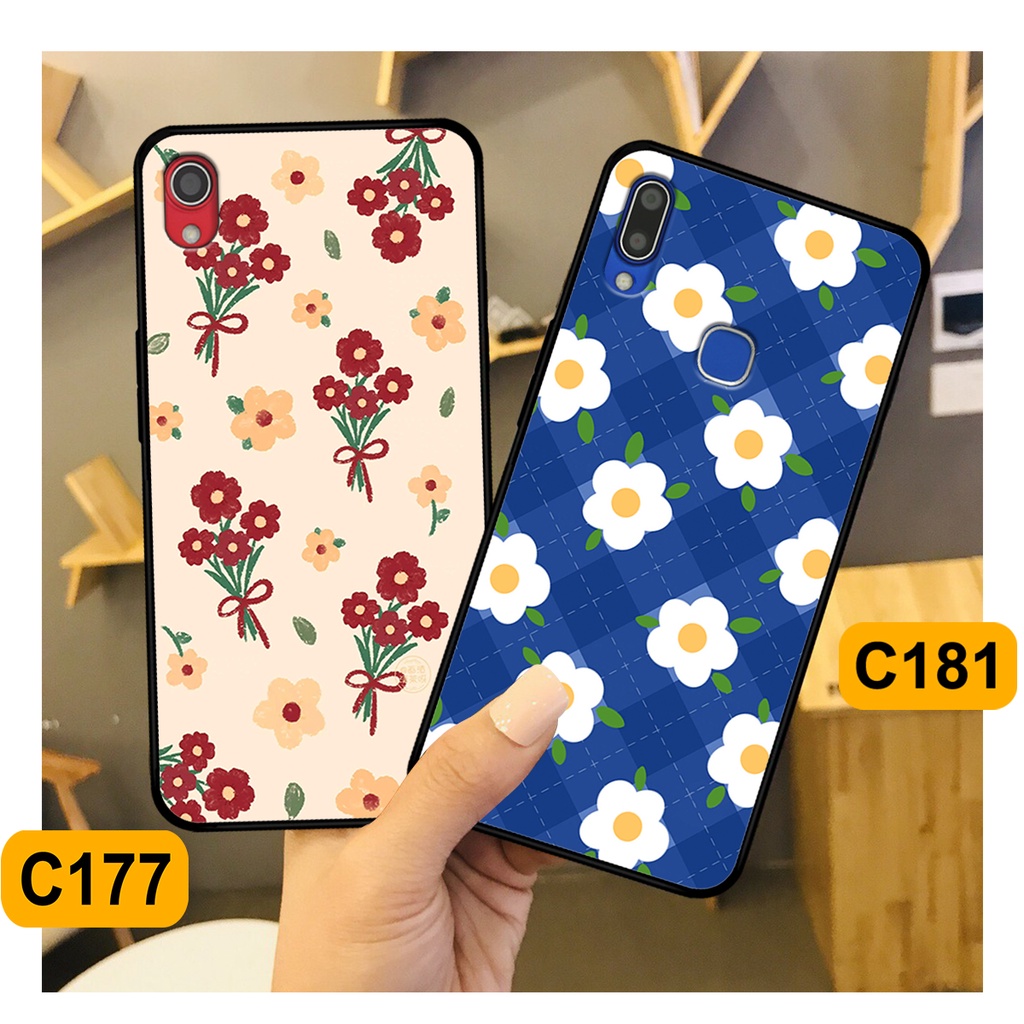 Ốp Vivo Y91 / Y91c / Y93 / Y95 in hình hoa cỏ nhẹ nhàng,họa tiết caro xinh xắn.ốp lưng chống sốc