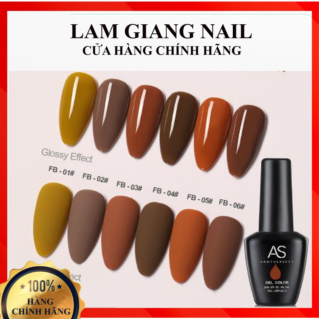 Sơn gel AS lẻ 6 màu Nâu Tây Linen FB