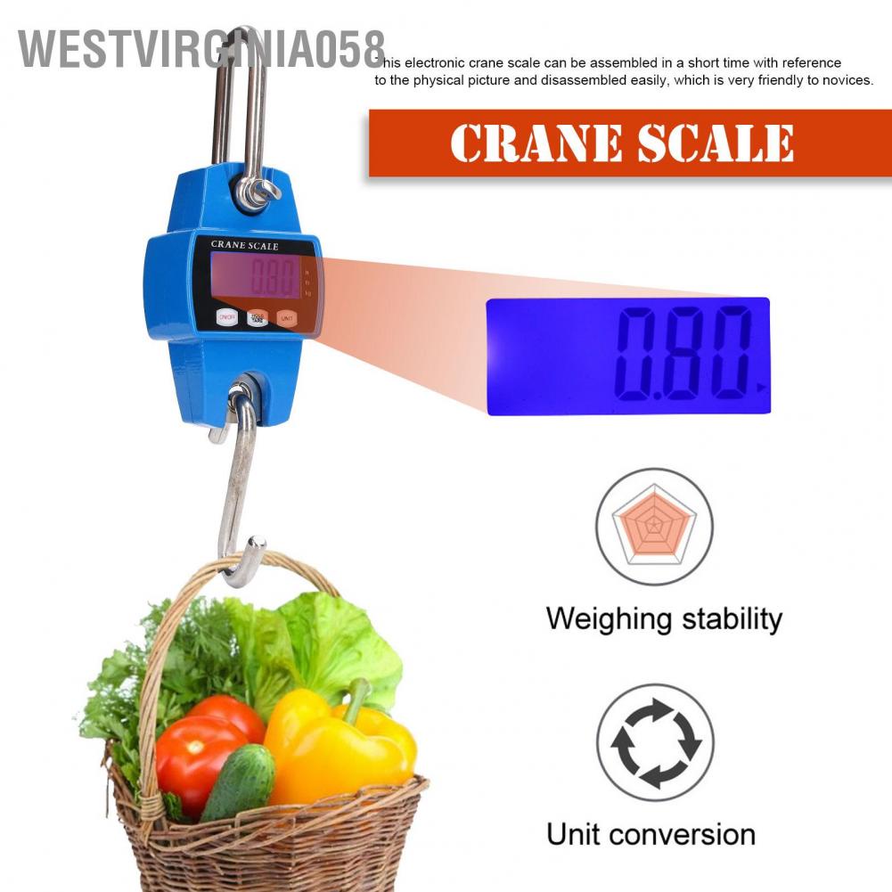Westvirginia058 Cần cẩu Cân cầm tay treo điện tử công nghiệp đa chức năng chính xác kỹ thuật số