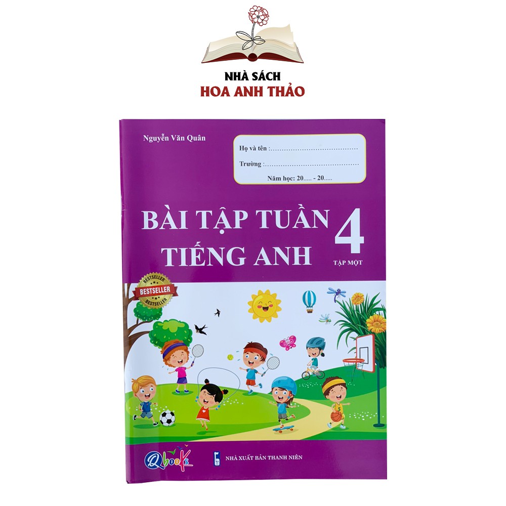 Sách - Bài tập tuần và đề kiểm tra Tiếng Anh 4 học kỳ 1 Bộ 2 quyển