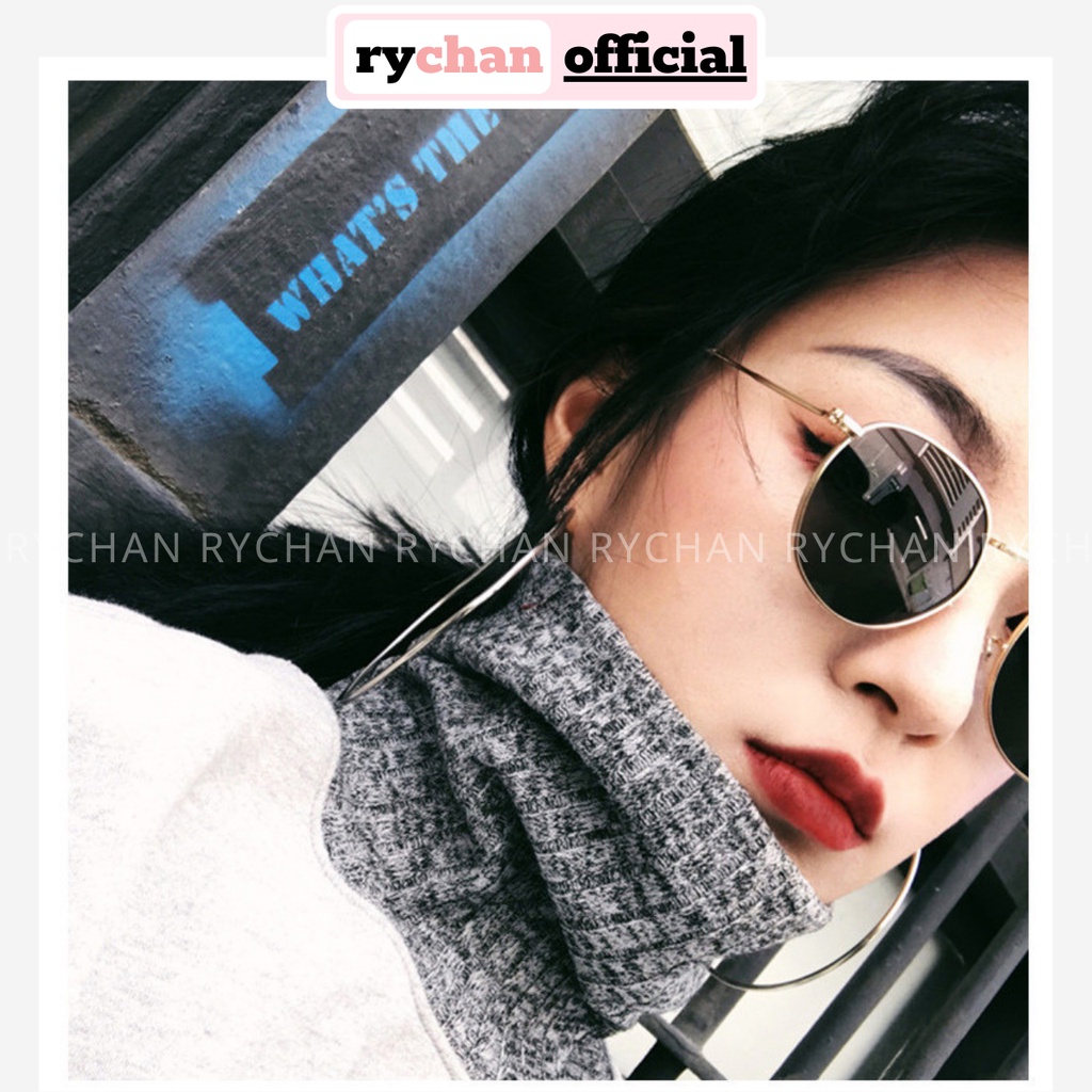 Kính mát đi biển Unisex gọng tròn bằng kim loại, kính mát nam cao cấp phong cách thời trang retro dành cho nam nữ K002