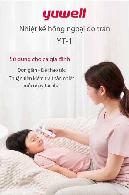 Nhiệt kế đo trán hồng ngoại Yuwell - bảo hành 2 năm