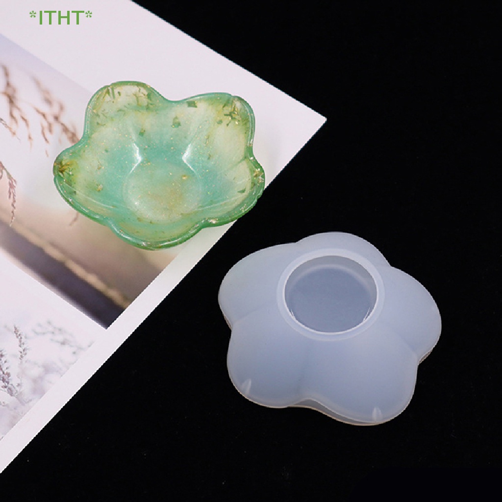 Khuôn Silicon Hình Trái Tim Dùng Làm Khay Đựng Hoa Handmade Mới