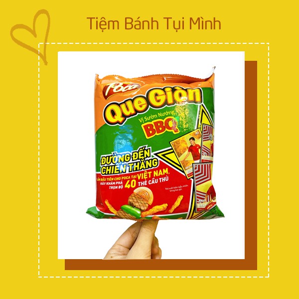 Bánh Snack (Bim Bim) Poca que giòn vị sườn nướng BBQ 40G