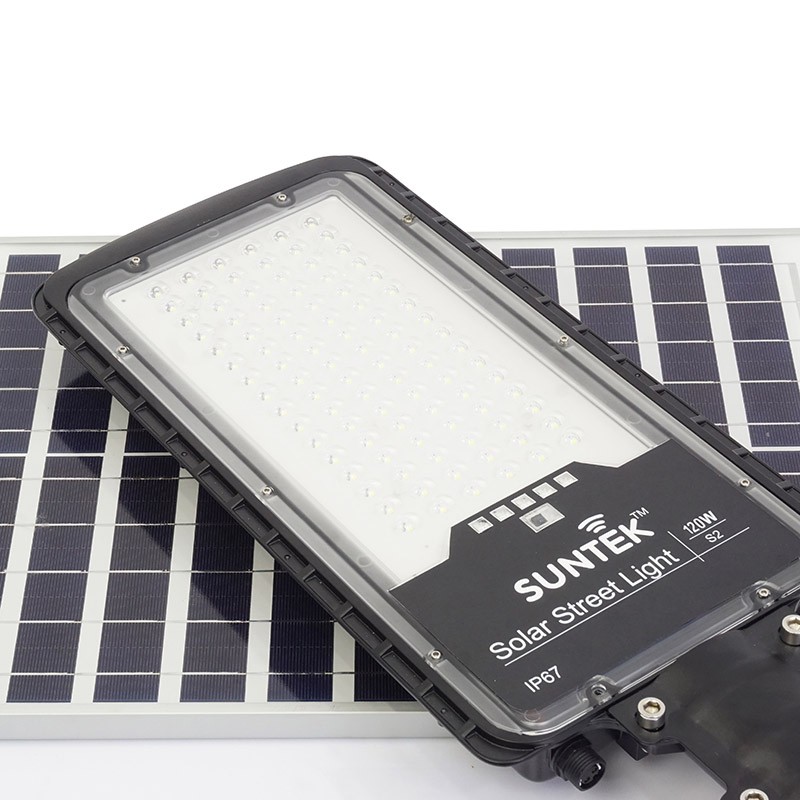 Đèn Đường Năng Lượng Mặt Trời SUNTEK LED Solar Street Light S2 120W - Hàng Chính Hãng - Bảo hành 3 năm 1 đổi 1