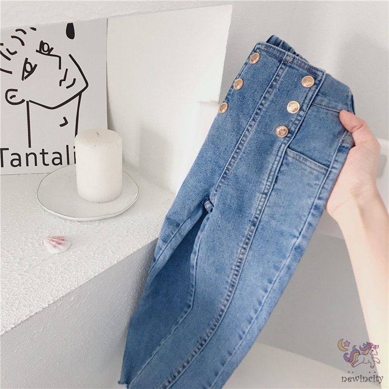 Quần jean dáng ôm phong cách Hàn Quốc dành cho bé gái