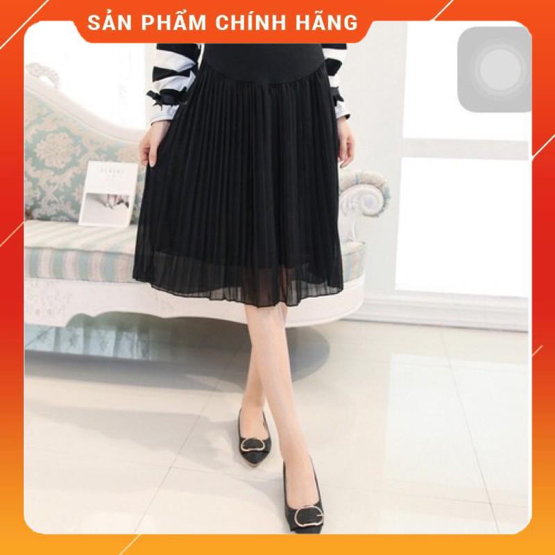 Chân váy bầu công sở thiết kế siêu sang☘️váy dập ly chất von cực đẹp, mát, mềm, mịn☘️free size 50~75kg