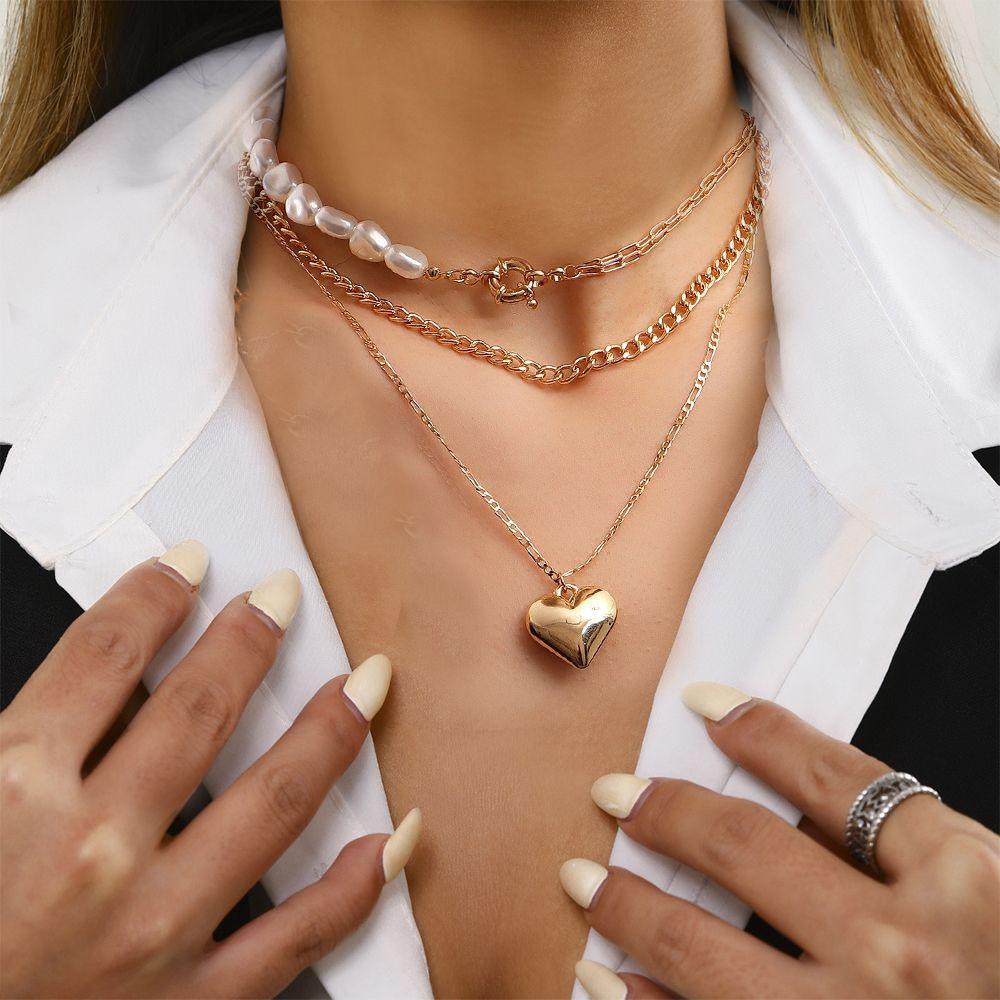 ANEMONE Vòng cổ Nhiều Tầng Phong Cách Hàn Quốc Thời Trang Cho Nữ