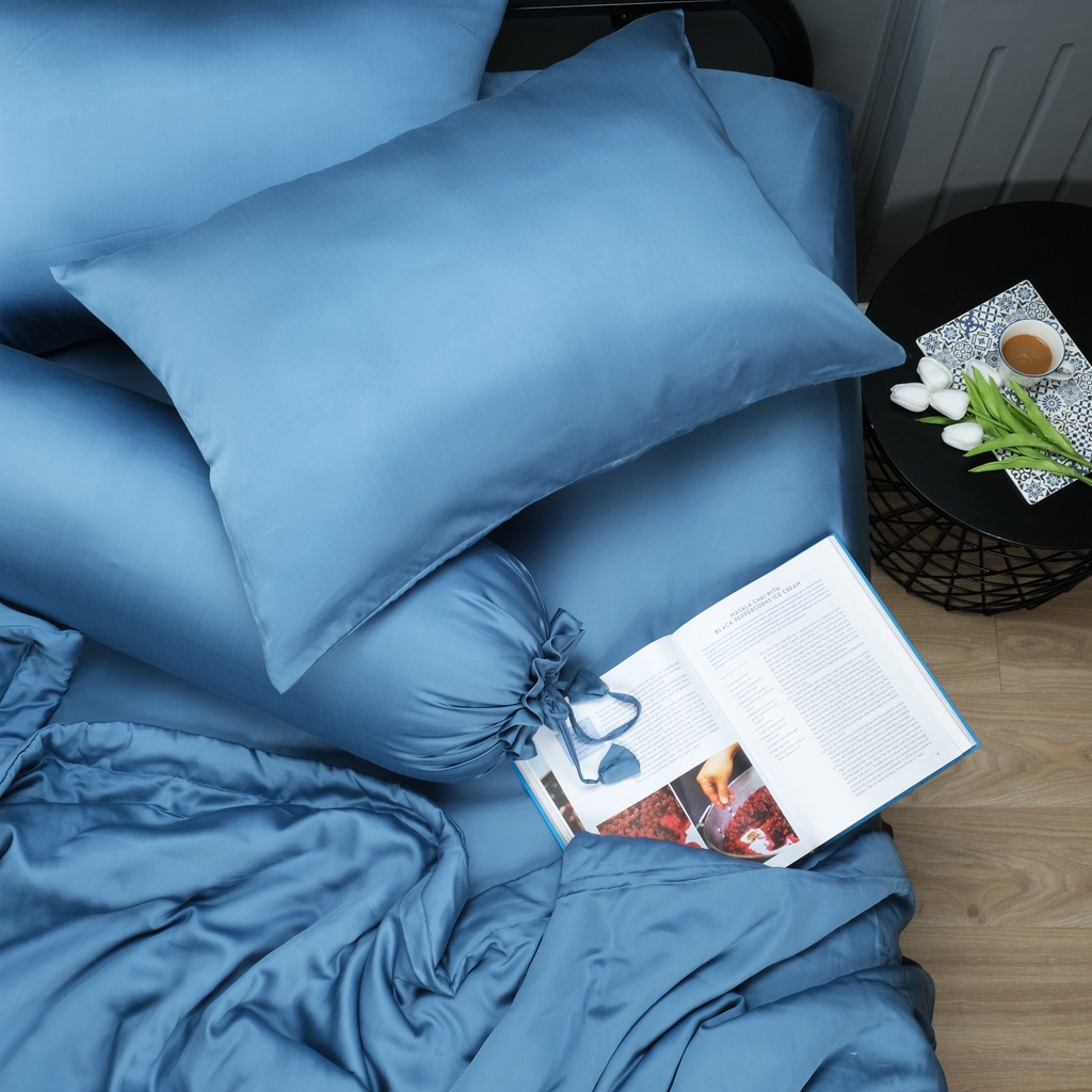 Ga Giường Bo Thun Gòn Bedding Lụa Tencel Cao Cấp Màu Trơn 1m6x2m | 1m8x2m