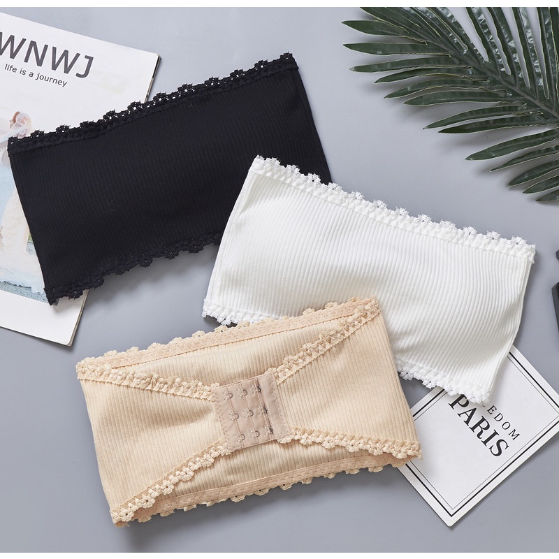 Áo Lót Ren Không Dây Có Mút Đệm Quyến Rũ Dành Cho Nữ