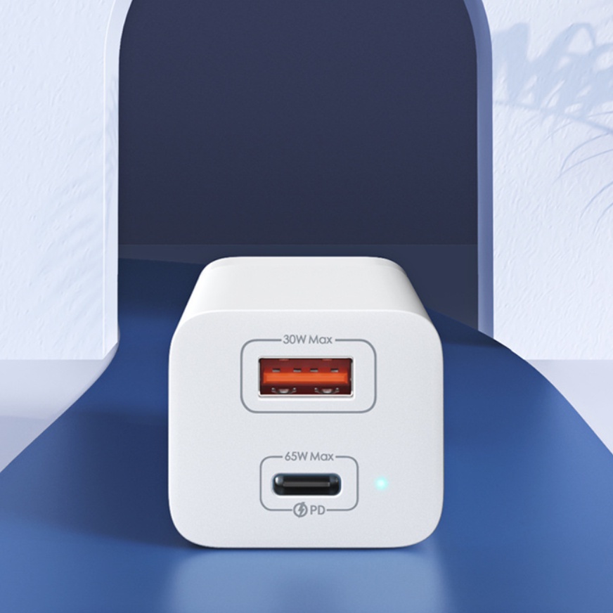 👉👉✔Chính Hãng BH 12 Tháng✔👈👈 Cốc Sạc Nhanh Remax RP-U98 GaN 65W tích hợp 01 cổng USB A và 01 cổng USB C