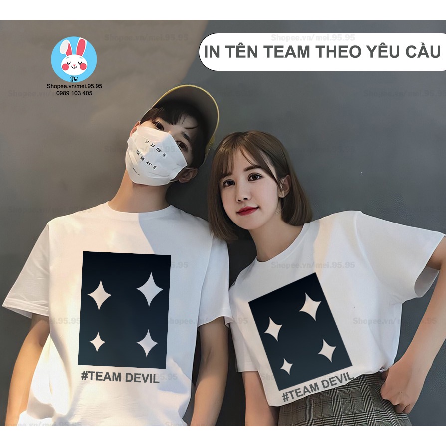 Áo thun Play Together giá rẻ - In tên Team theo yêu cầu - Hình in nét dễ thương