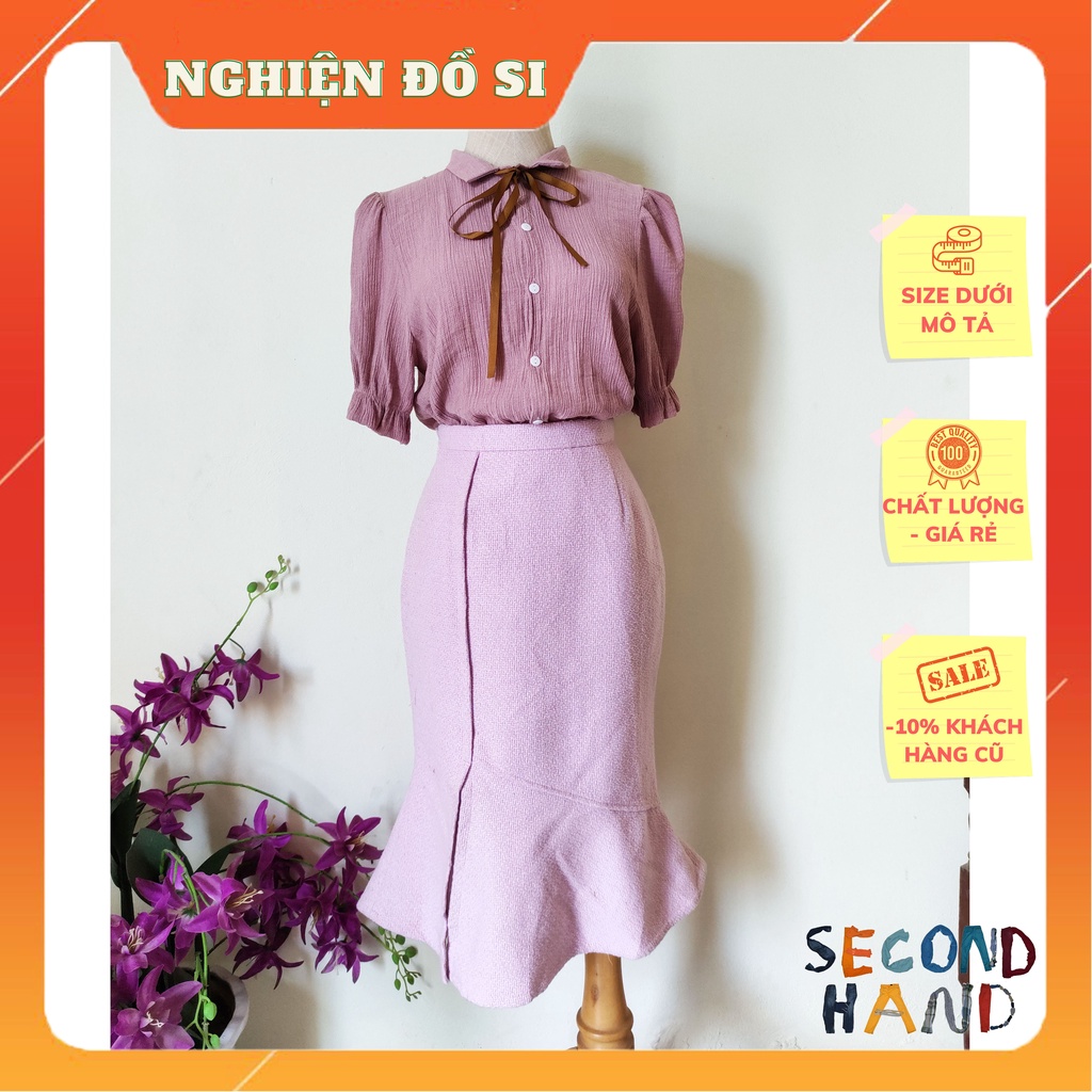 Chân váy dạ tweed đuôi cá  VD147