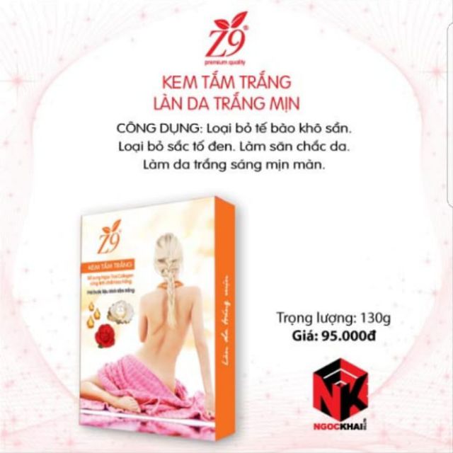 Kem Tắm Trắng  Sáng Da Collagen Ngọc Trai Z9 110gr Z54