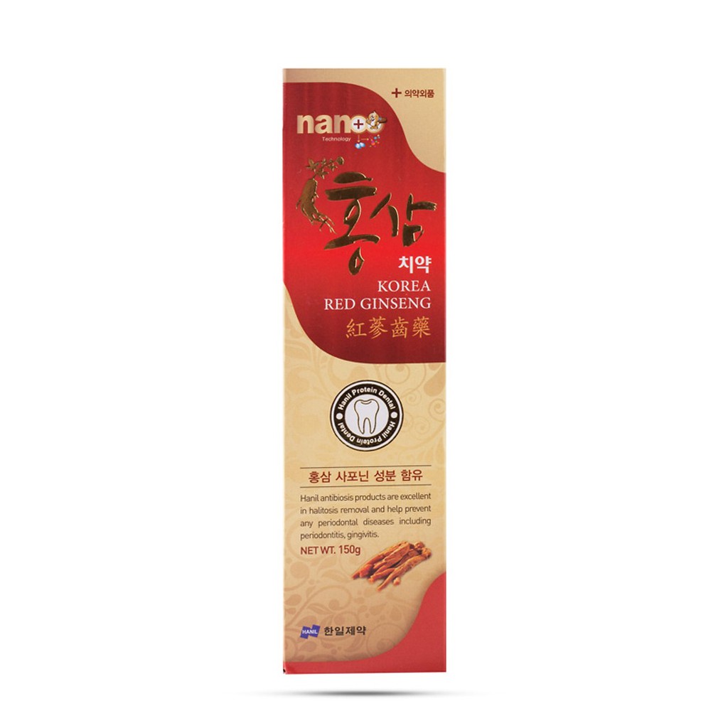 Kem đánh răng chiết xuất hồng sâm Nano Hàn Quốc 150gr