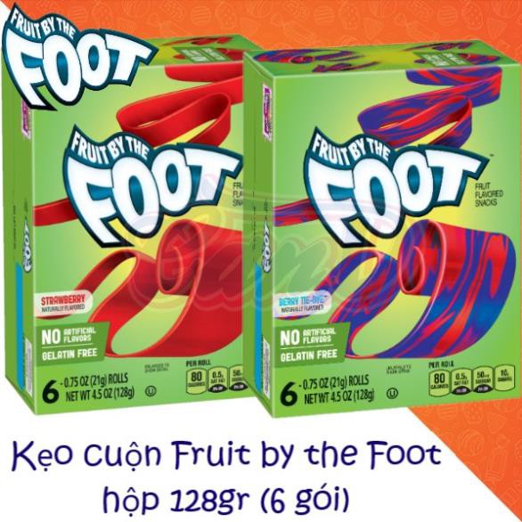 (2 vị) Kẹo cuộn Fruit by the Foot hộp 128gr (6 gói)