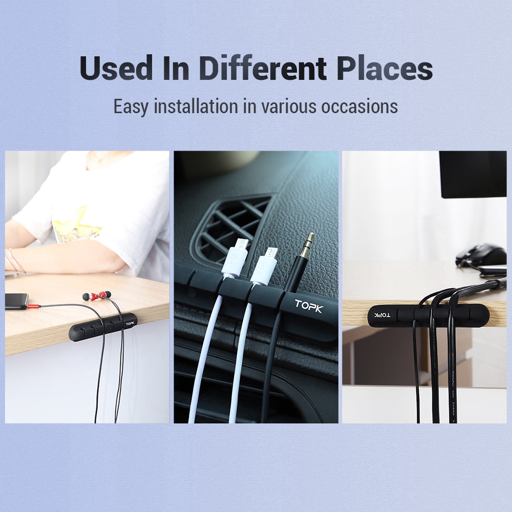 Kẹp Giữ Dây Cáp Bằng Silicon Gọn Gàng Tiện Lợi