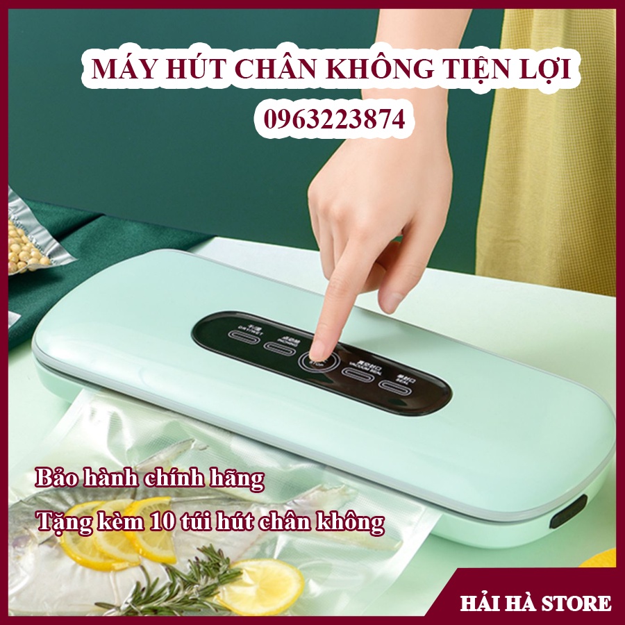 Máy Hút Chân Không Bảo Quản Thực Phẩm công suất 130W - TẶNG KÈM 10 TÚI