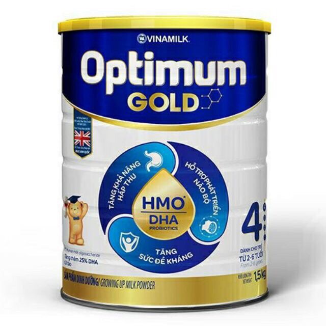 (Mẫu mới date 2023)Sữa bột optimum gold 4 lon 850gr và 1,45kg.