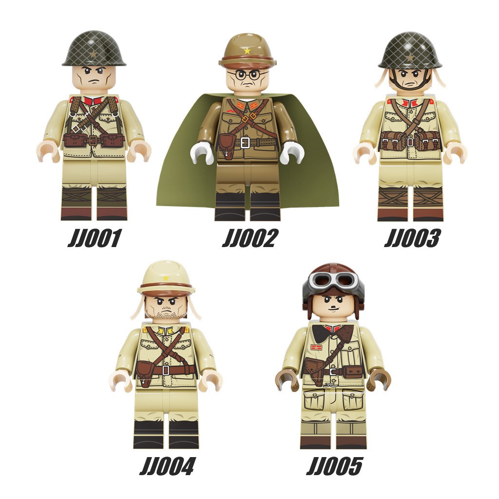 Minifigures Nhân Vật Lính Phát Xít Nhật Trong Thế Chiến 2 - Lắp Ráp Đồ Chơi WW II