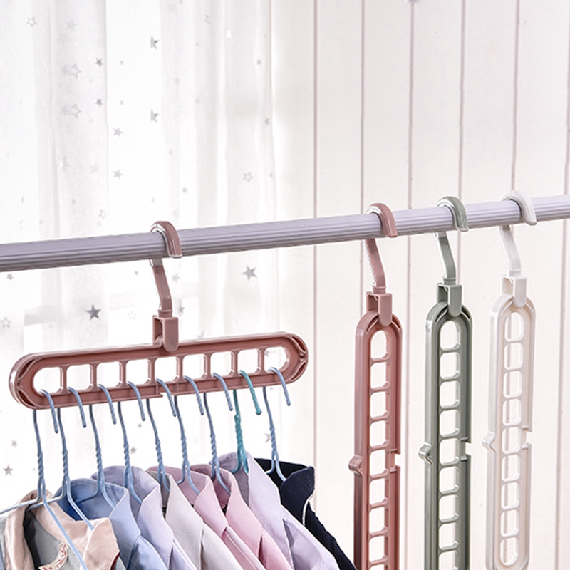 Móc Treo Quần Áo 9 Lỗ Tiện Lợi