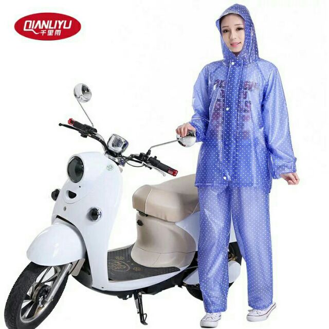 Áo mưa bộ chấm bi dẻo dai chống thấm