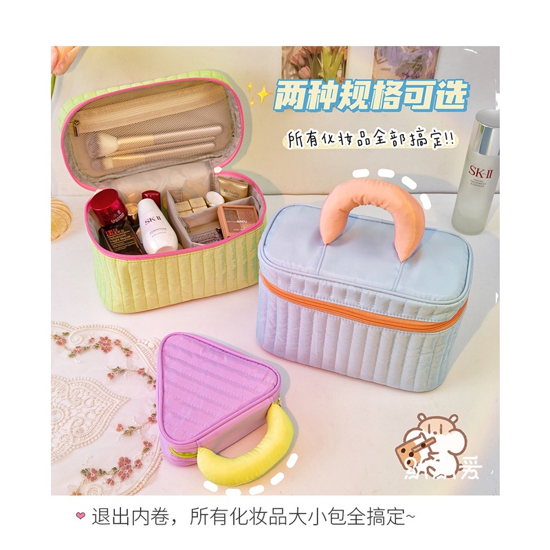 [Hàng mới về] Túi đựng mỹ phẩm nhỏ gọn sức chứa lớn 2021 mới cao cấp cho nữ