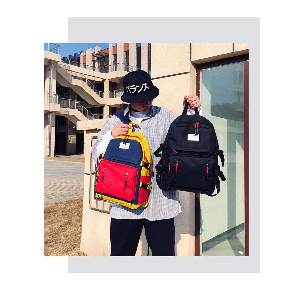 XẢ KHO Freeship_Balo sắc màu nam nữ phong cách Hàn Quốc cá tính trẻ trung