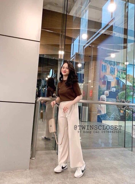Quần cullottes đũi xước chun sau