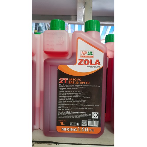 Dầu nhớt động cơ 2T máy cưa/máy cắt cỏ - NP ZOLA/PETRO ZOLA - 1L