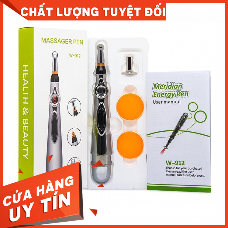 Bút Day Duyệt Châm Cứu 3 Đầu, Massage Xung Điện - Bút Xung Điện Dò Huyệt , Châm Cứu Đông Y Tia Hồng Ngoại (thông kinh lạ