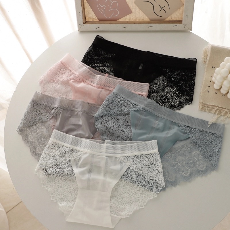 ( Chọn Màu ) Quần Lót Nữ Đúc Su Phối Ren Hoa Siêu Mềm Thoáng Mát Đẹp Sexy 2268