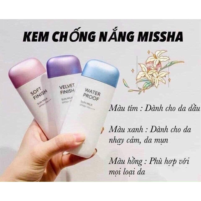 Kem chống nắng Missha All-around Safe Block Soft Finish Sun Milk SPF50+/PA+++