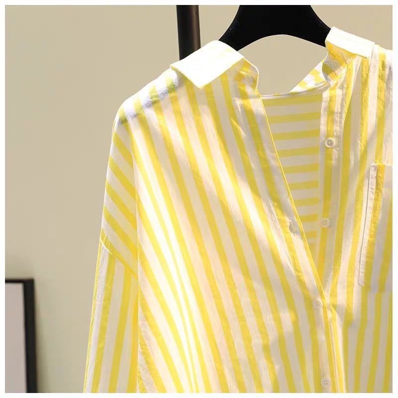 Áo Sơ Mi Kẻ Vàng Chất Liệu Cotton Thoáng Mát Dễ Chịu  - TA001 | BigBuy360 - bigbuy360.vn