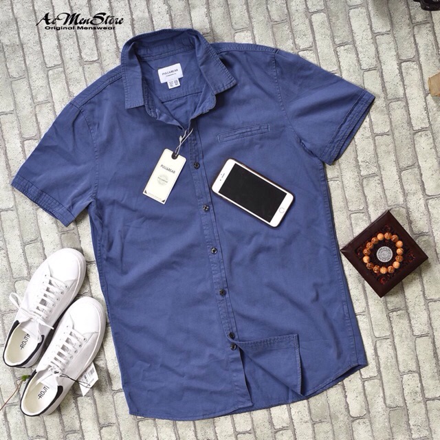 ÁO SƠ MI NAM DENIM XANH NHẠT