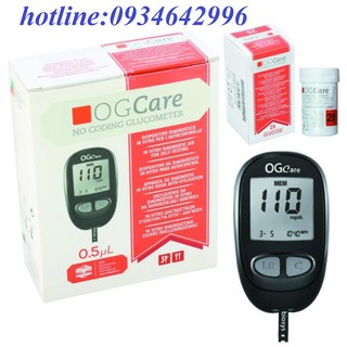 MÁY ĐO ĐƯỜNG HUYẾT OGCARE [TẶNG 25 KIM + 25 QUE] CHÍNH HÃNG