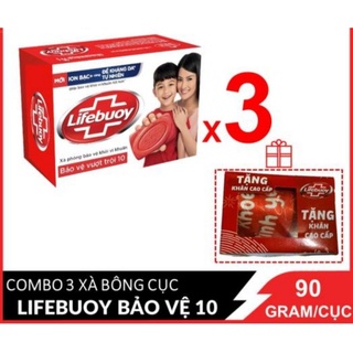 Combo 3 xà bông cục Lifeboy 90g