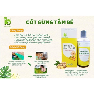 Cốt gừng ngâm tắm bé Bảo Nhiên giữ ấm phổi phòng cảm giúp bé ngủ ngon