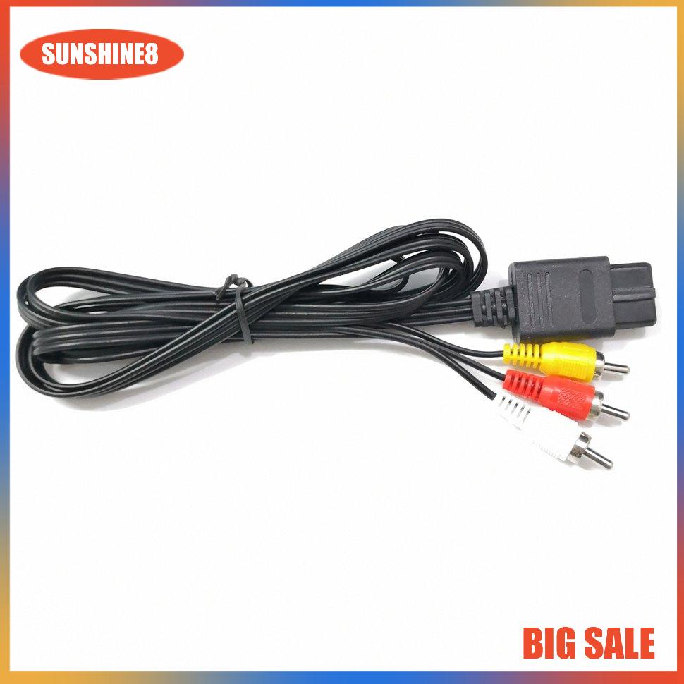【SUN】N64 SNES 6FT RCA AV TV Audio Video Stereo Cable Cord Suitable Accessories
