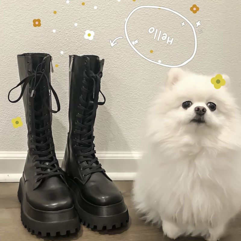 Bốt Giày Chiến Binh Tăng Chiều Cao - Cực ngầu Thời trang Thu Đông cho nữ [Kèm Ảnh Thật]